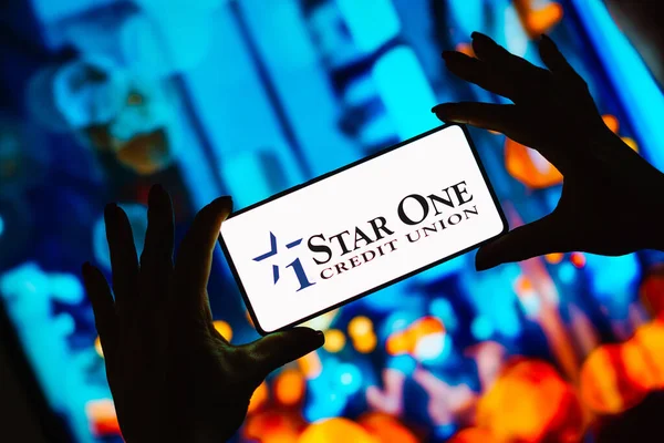 Setembro 2023 Brasil Nesta Foto Ilustração Logotipo Star One Credit — Fotografia de Stock