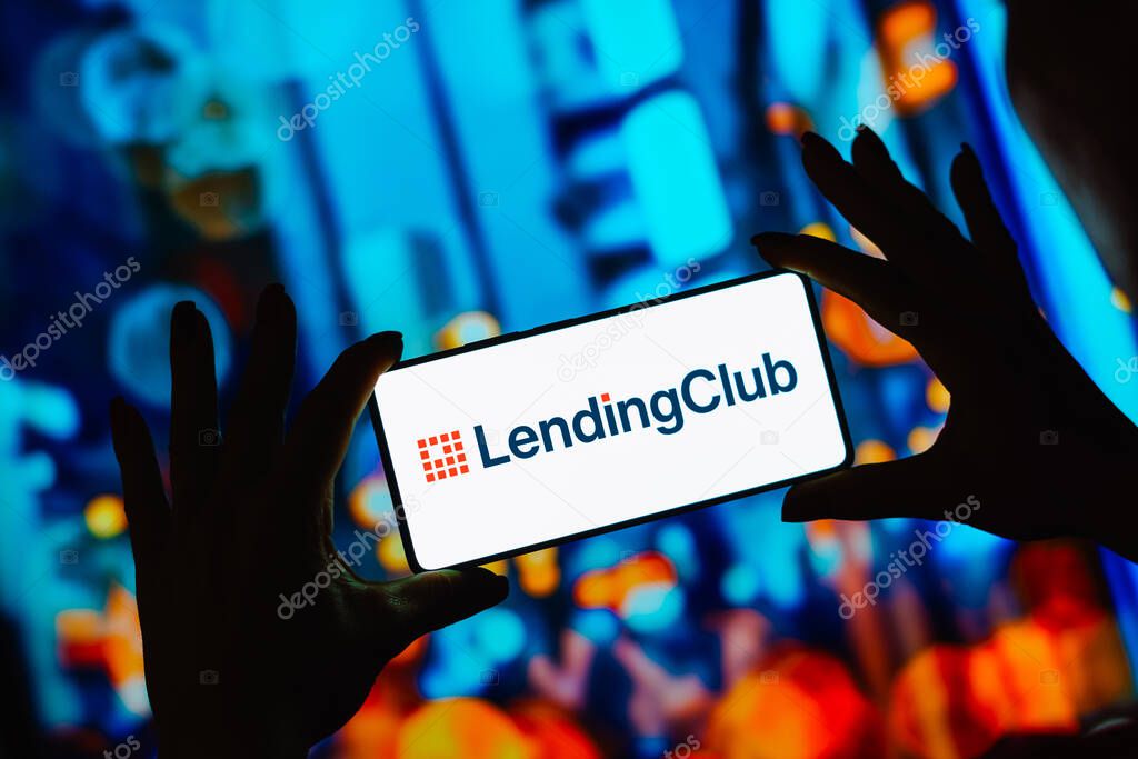 September 26, 2023, Brazil. In this photo illustration, the LendingClub logo is displayed on a smartphone screen