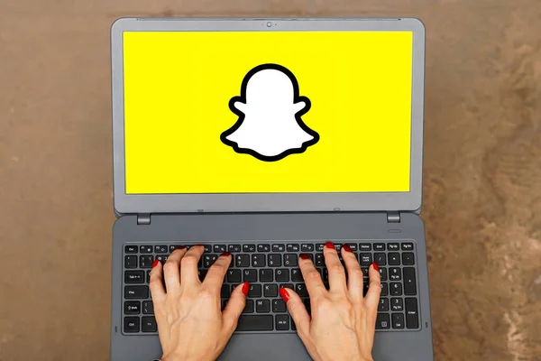 Setembro 2023 Brasil Nesta Ilustração Foto Logotipo Snapchat Exibido Uma — Fotografia de Stock