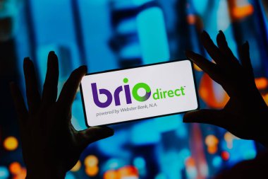 7 Ekim 2023, Brezilya. Bu resimde, BrioDirect logosu akıllı telefon ekranında görüntülenir