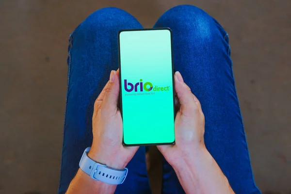 Ekim 2023 Brezilya Resimde Briodirect Logosu Akıllı Telefon Ekranında Görüntülenir — Stok fotoğraf