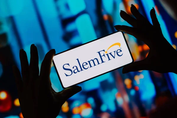 Października 2023 Brazylia Tym Zdjęciu Logo Salem Five Bank Jest — Zdjęcie stockowe