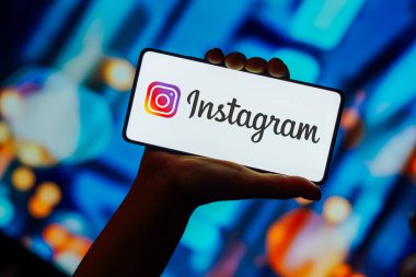 23 Ekim 2023, Brezilya. Bu resimde, Instagram logosu akıllı telefon ekranında görüntülenir