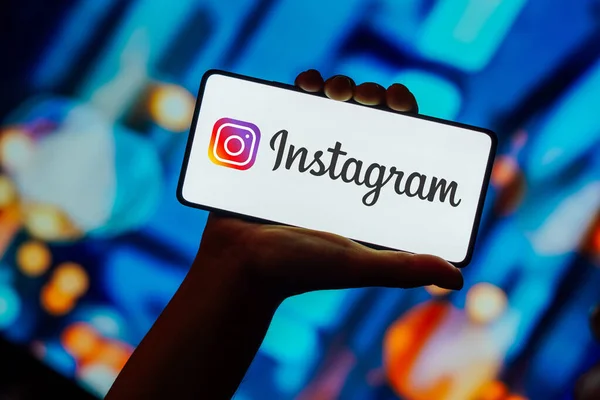 October 2023 Brazil Photo Illustration Instagram Logo Displayed Smartphone Screen — Stock Photo, Image