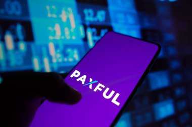 18 Aralık 2023, Brezilya. Bu resimde, Paxful logosu akıllı telefon ekranında görüntülenir
