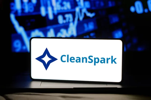 Diciembre 2023 Brasil Esta Ilustración Fotográfica Logotipo Cleanspark Inc Muestra — Foto de Stock