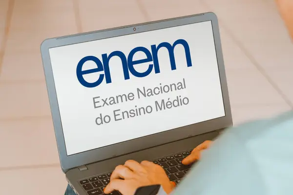 January 2024 Brazil Photo Illustration Exame Nacional Ensino Mdio Enem — Stock Photo, Image