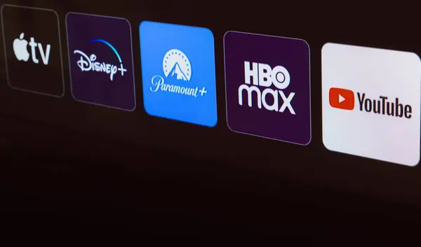 Ocak 2024 Brezilya Resimde Apple Disney Paramount Hbo Max Youtube — Stok fotoğraf