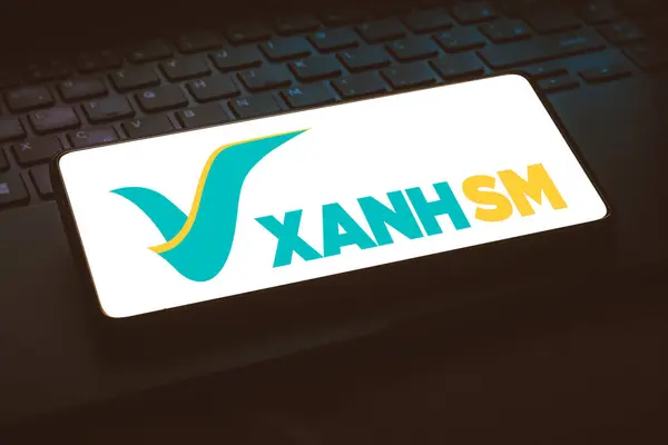 Janeiro 2024 Brasil Nesta Foto Ilustração Logotipo Xanh Green Smart — Fotografia de Stock