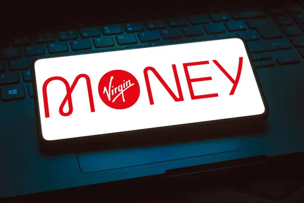 March 2024 Brazil Photo Illustration Virgin Money Logo Displayed Smartphone — Stock Photo, Image