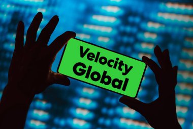March 29, 2024, Brazil. In this photo illustration, the Velocity Global logo is displayed on a smartphone screen clipart