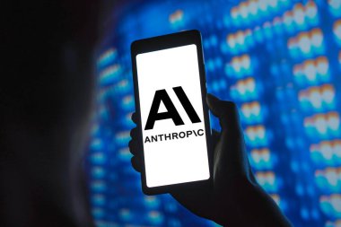 April 12, 2024, Brazil. In this photo illustration, the Anthropic logo is displayed on a smartphone screen clipart