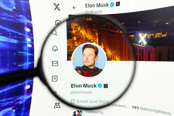 Dubna 2024 Brazílie Této Fotografii Oficiální Profil Elon Musk Logu Royalty Free Stock Obrázky