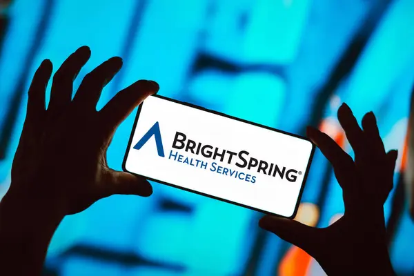 Abril 2024 Brasil Nesta Foto Ilustração Logotipo Brightspring Health Services Imagens De Bancos De Imagens