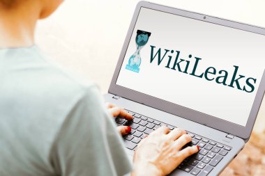 20 Mayıs 2024, Brezilya. Bu resimde, WikiLeaks logosu bir dizüstü bilgisayar ekranında görüntülenir