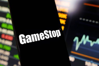 25 Mayıs 2024, Brezilya. Bu resimde, GameStop logosu akıllı telefon ekranında görüntülenir