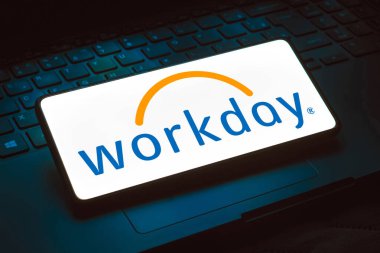 28 Mayıs 2024, Brezilya. Bu resimde, Workday, Inc. logosu akıllı telefon ekranında görüntülenir