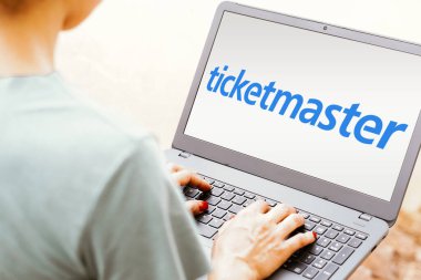 May 28, 2024, Brazil. In this photo illustration, the Ticketmaster logo is seen displayed on a laptop screen clipart