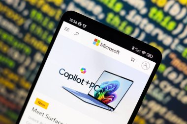 8 Temmuz 2024, Paraguay. Bu resimde, Microsoft logosu akıllı telefon ekranında web sitesinde gösterilir.
