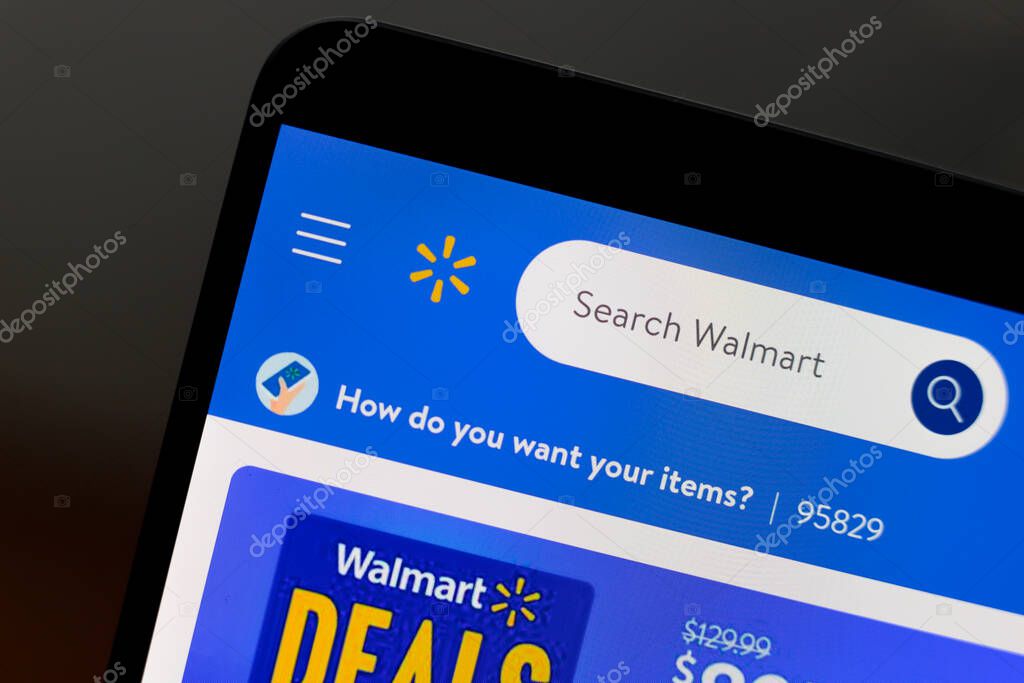 July 9, 2024, Paraguay. In this photo illustration, the Walmart logo is displayed on the website on the smartphone screen.