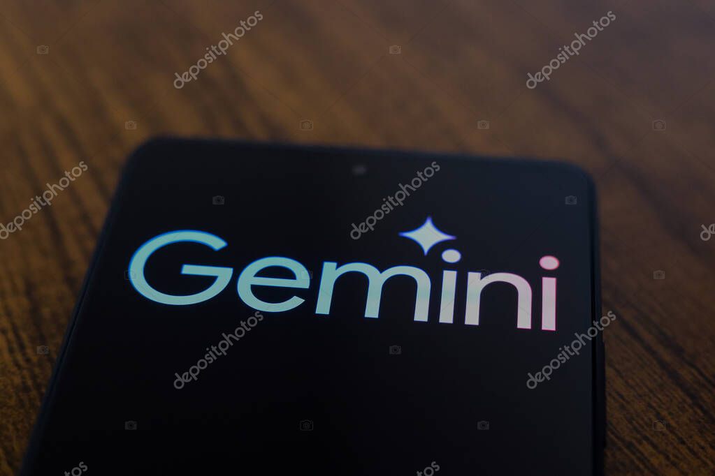July 15, 2024, Paraguay. In this photo illustration, the Gemini logo is displayed on a smartphone screen