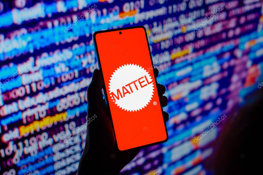 July 25, 2024, Paraguay. In this photo illustration, the Mattel, Inc. logo is displayed on a smartphone screen