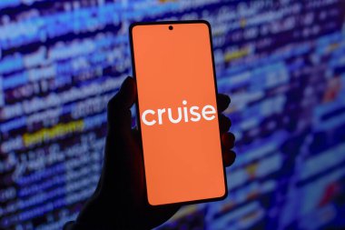 2 Ağustos 2024, Paraguay. Bu resimde Cruise LLC logosu akıllı telefon ekranında görüntülenir.