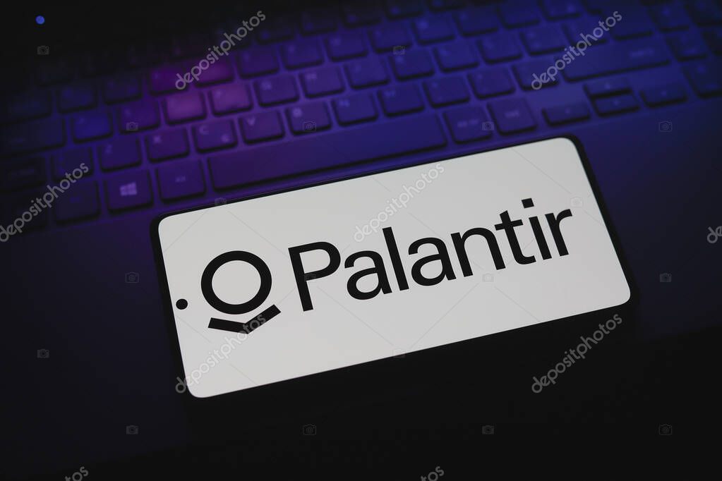 August 2, 2024, Paraguay. In this photo illustration, the Palantir Technologies logo is displayed on a smartphone screen