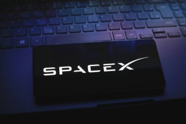 5 Ağustos 2024, Paraguay. Bu resimde, Uzay Keşif Teknolojileri Şirketi (SpaceX) logosu akıllı telefon ekranında gösterilir.