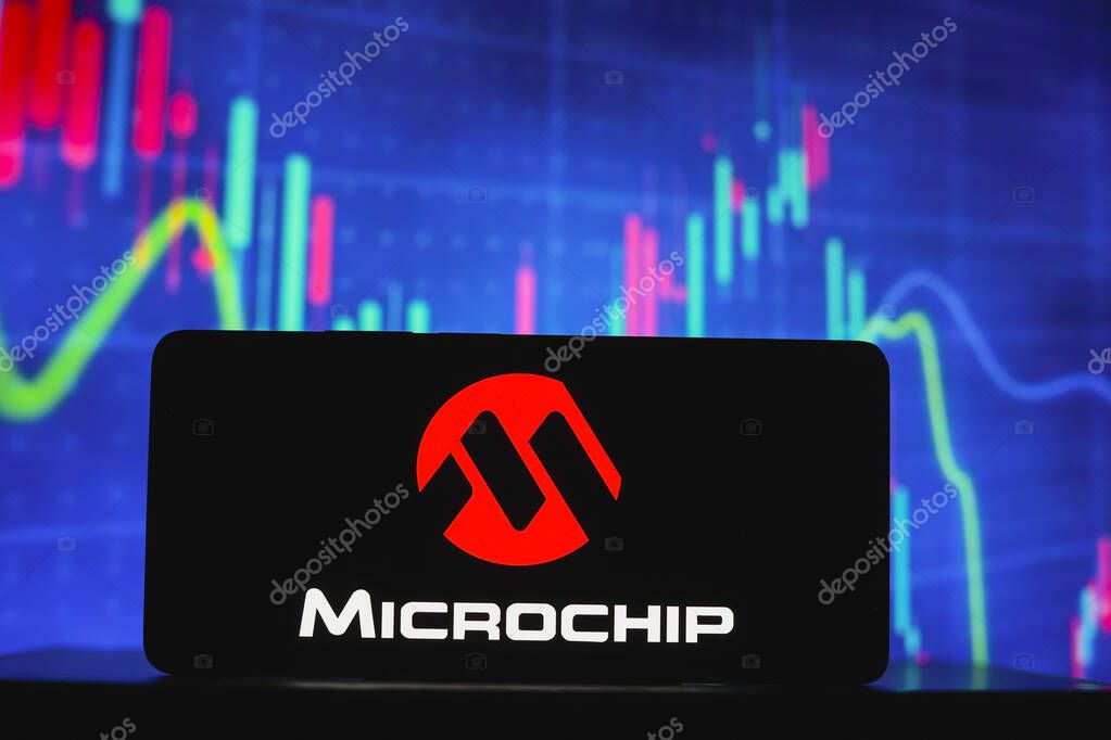 August 6, 2024, Paraguay. In this photo illustration, the Microchip Technology Inc. logo is displayed on a smartphone screen