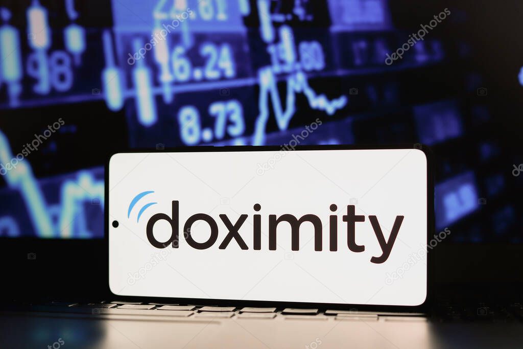 August 12, 2024, Paraguay. In this photo illustration, the Doximity, Inc. logo is displayed on a smartphone screen