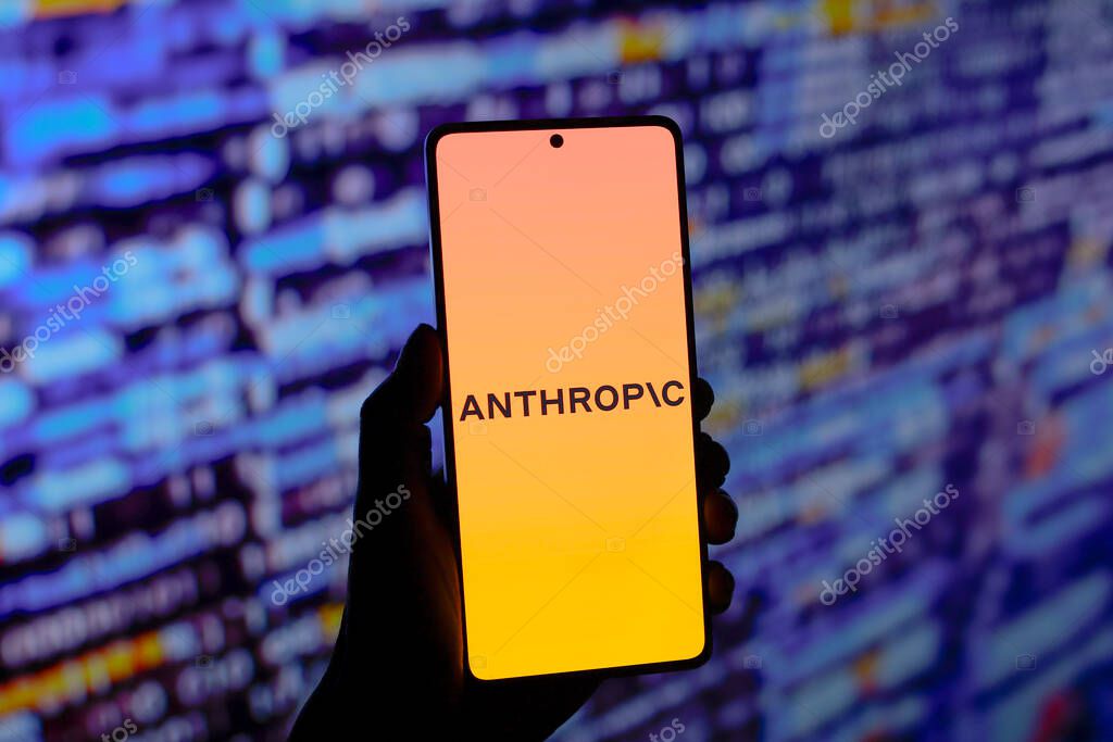 August 13, 2024, Paraguay. In this photo illustration, the Anthropic logo is displayed on a smartphone screen