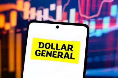 19 Ağustos 2024, Paraguay. Bu resimde, Dollar General Corporation logosu akıllı telefon ekranında gösteriliyor.