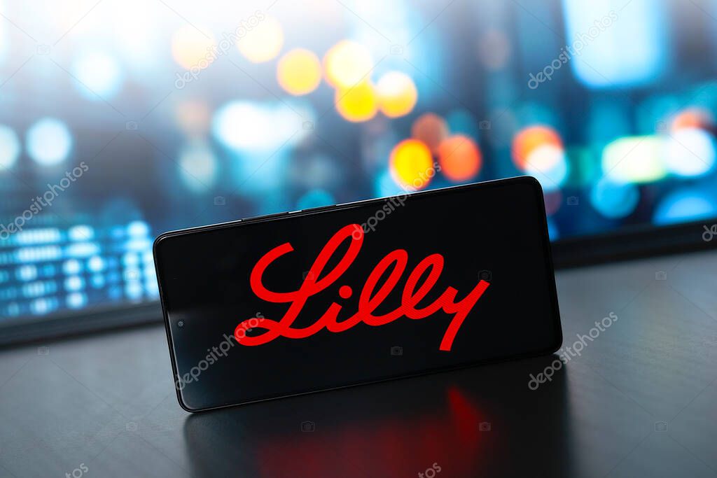 August 20, 2024, Paraguay. In this photo illustration, the Eli Lilly and Company logo is displayed on a smartphone screen