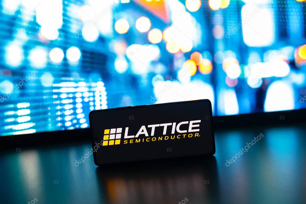 August 23, 2024, Paraguay. In this photo illustration, the Lattice Semiconductor Corporation logo is displayed on a smartphone screen