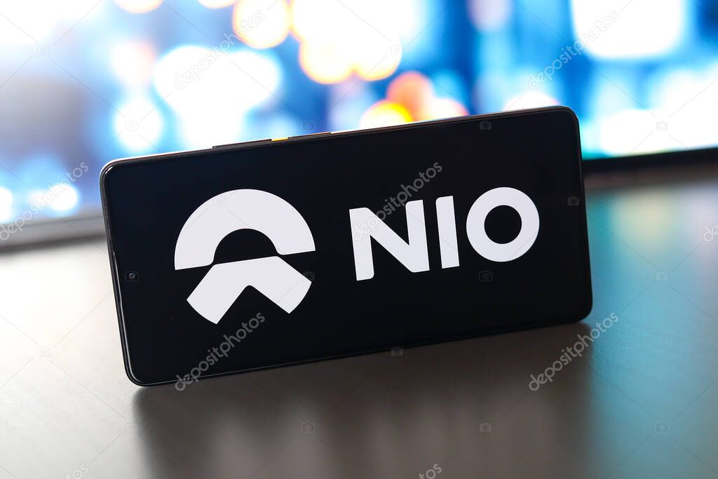 August 25, 2024, Paraguay. In this photo illustration, the Nio Inc. logo is displayed on a smartphone screen