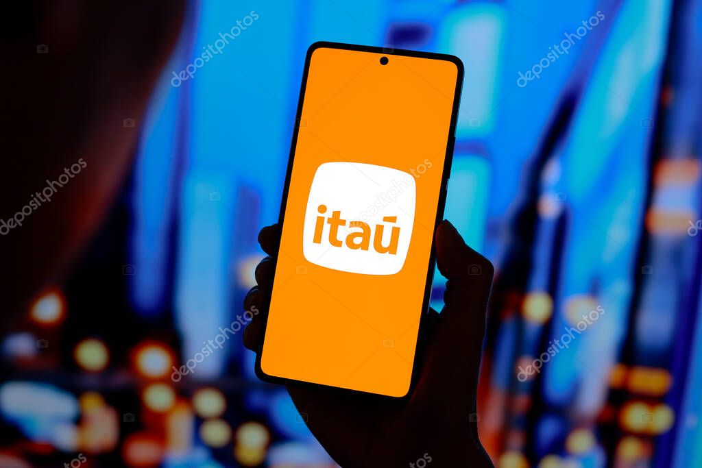 September 6, 2024, Paraguay. In this photo illustration, the Banco Ita S.A. logo is displayed on a smartphone screen.