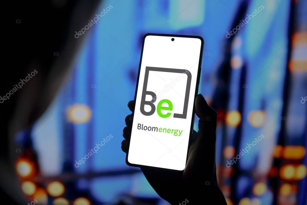 September 8, 2024, Paraguay. In this photo illustration, the Bloom Energy Corporation logo is displayed on a smartphone screen