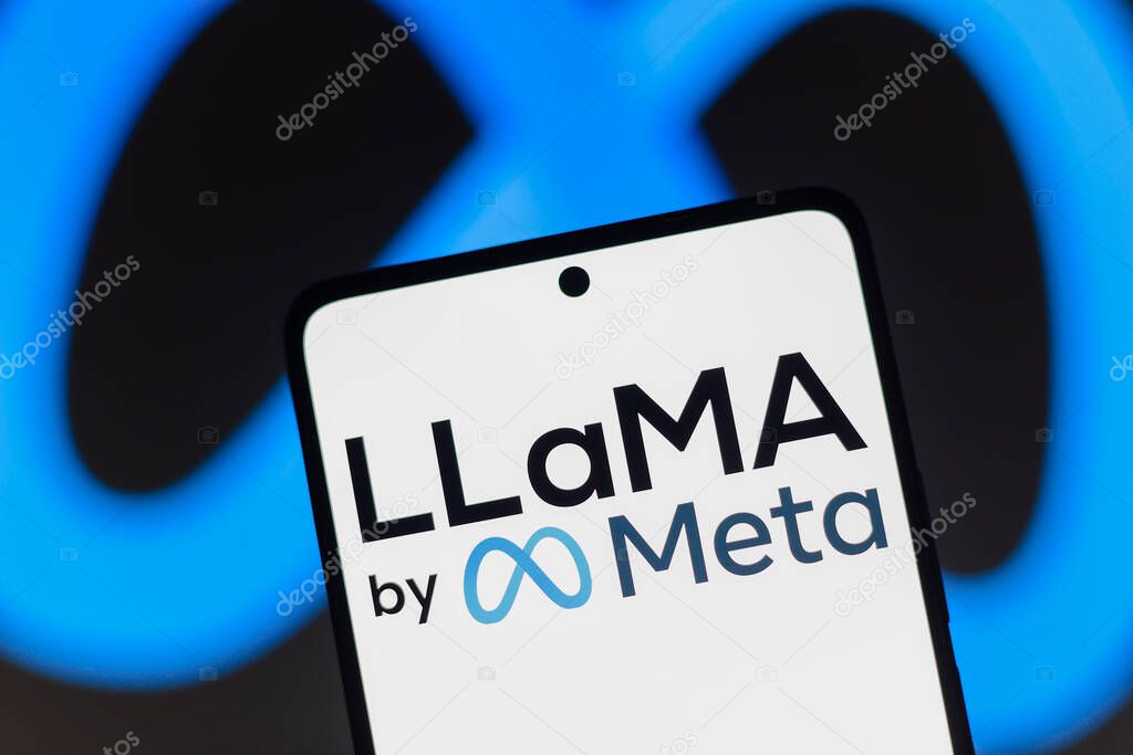 September 8, 2024, Paraguay. In this photo illustration, the LLaMA by Meta logo is displayed on a smartphone screen