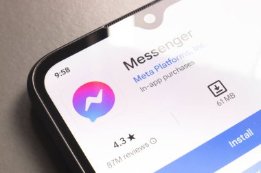 11 Ekim 2024, Brezilya. Bu resimde, Facebook Messenger uygulama logosu akıllı telefon ekranında görüntülenir
