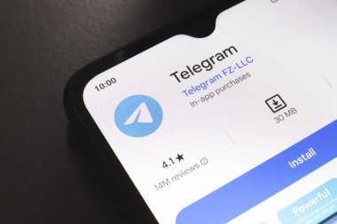 11 Ekim 2024, Brezilya. Bu fotoğraf illüstrasyonunda, Telegram uygulamasının logosu akıllı telefon ekranında görüntülenir