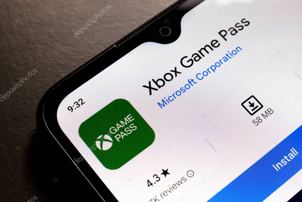 October 25, 2024, Brazil. In this photo illustration, the Xbox Game Pass app logo is displayed on a smartphone screen