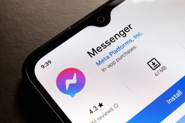 25 Ekim 2024, Brezilya. Bu resimde, Facebook Messenger uygulama logosu akıllı telefon ekranında görüntülenir
