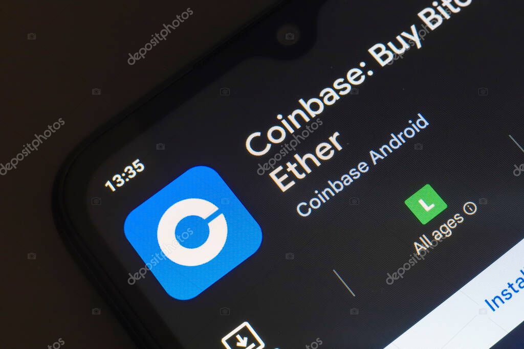 October 25, 2024, Brazil. In this photo illustration, the Coinbase app logo is displayed on a smartphone screen