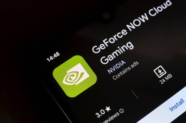 1 Kasım 2024, Brezilya. Bu resimde, GeForce Now uygulamasının logosu akıllı telefon ekranında görüntülenir.