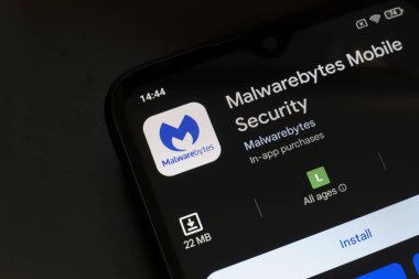 4 Kasım 2024, Brezilya. Bu resimde, Malwarebytes Mobil Güvenlik uygulamasının logosu akıllı telefon ekranında görüntülenir.