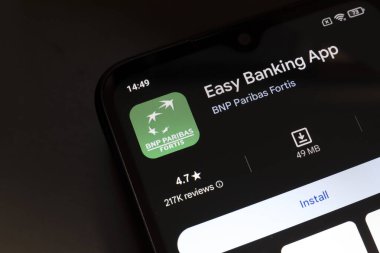 4 Kasım 2024, Brezilya. Bu resimde, BNP Paribas - Kolay Bankacılık uygulaması logosu akıllı telefon ekranında görüntülenir.