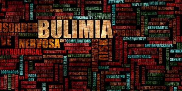 Bulimia Nervosa Tıbbi Bozukluk Konsepti — Stok fotoğraf