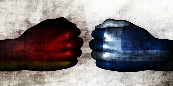 Германия Против Греции Концепция Политических Конфликтов Споров — стоковое фото