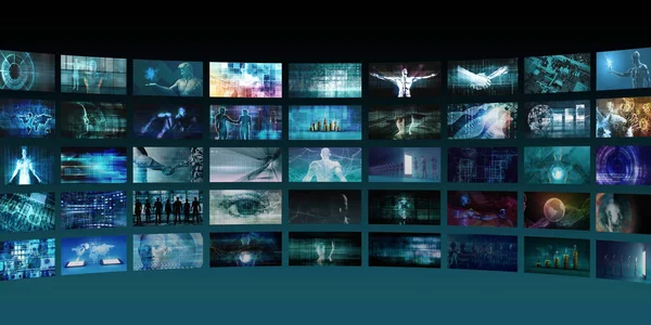 Streaming Dati Video Musica Navigazione — Foto Stock